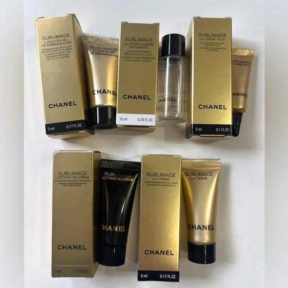Chanel SUBLIMAGE Travel 8 Pieces Bundle  with SUBLIMAGE Pouch 6”x4.5” And Jars - Picture 8 of 16